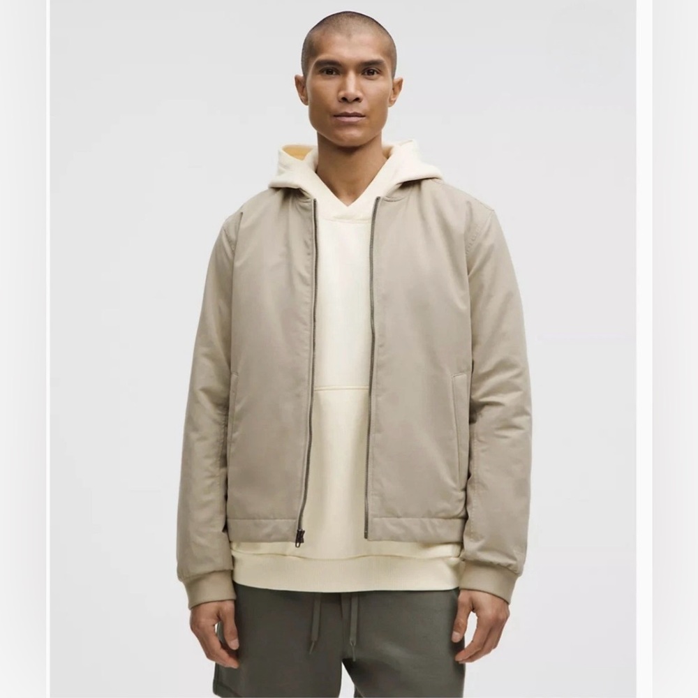 Lululemon Insulated Cotton-Blend Bomber Jacket SHOK Sheer Oak Men's Size XS